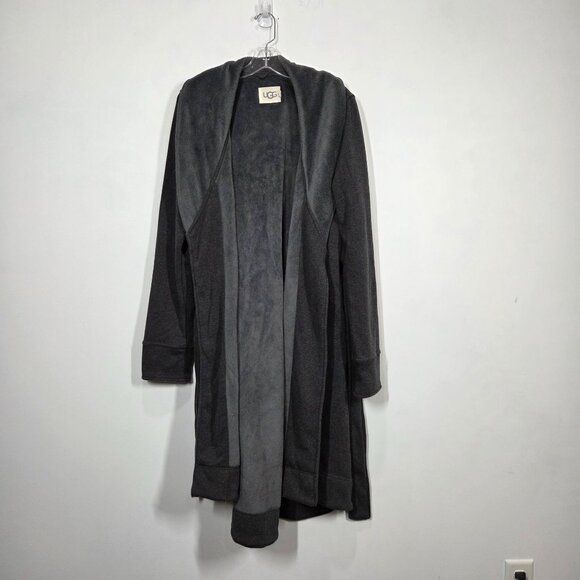 Ugg Robe Womens Medium Gray Duffield II Shawl Collar Plush Soft Cozy Luxury - Picture 9 of 14